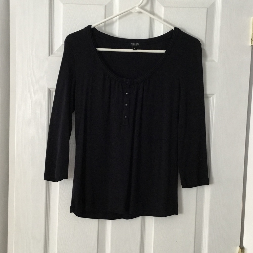 Talbots Black Long Sleeve Women's Top